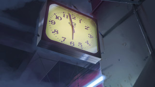 Clock neon kyoto retrofuturism matte 2 - a neon light free wallpaper