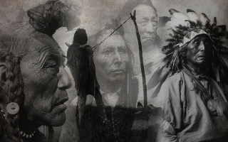 Native american portrait matte painting - adobe photoshop free wallpaper