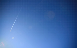 Plane contrail sky clouds precisionism - blue sky free wallpaper