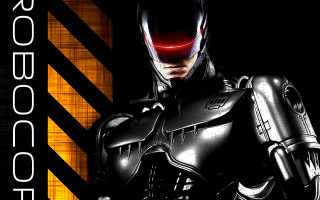 Cybernetic man red light suit - a yellow stripe free wallpaper