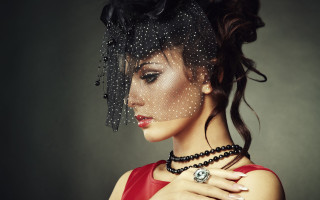 Gothic venus marble jewelry fashion - her neck and a ring free wallpaper