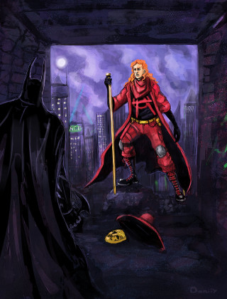 Man red suit bat doorway - doc hammer free wallpaper for mobile