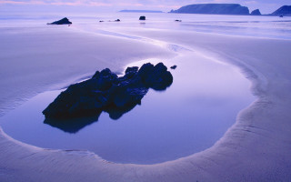 Blue sky rocks water clouds - rock free wallpaper for desktop