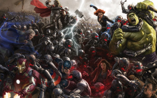 Avengers hulks battle painting red - a battle free wallpaper