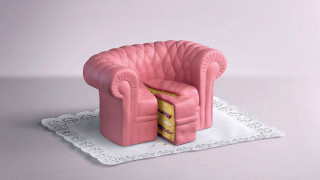 Pink chair cake doily table - a pink chair free wallpaper