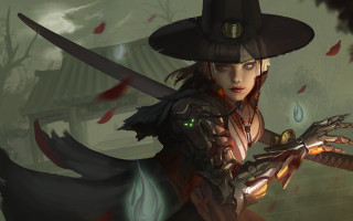 Witch sword hat fantasy concept - a sword and a hat free wallpaper