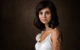 Woman tattoo white dress artnouveau - art nouveau free wallpaper for desktop