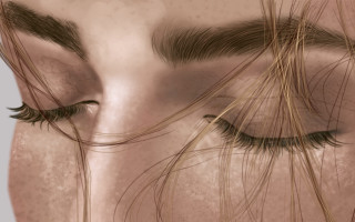 Hyperrealistic woman eyes long lashes - a womans eye free wallpaper