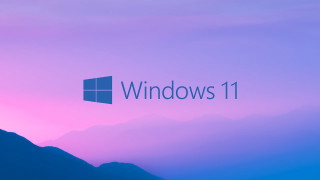 Purple blue windows11 mountains sunset - sky free wallpaper