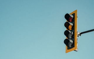 Traffic light yellow red blue - a traffic light free wallpaper
