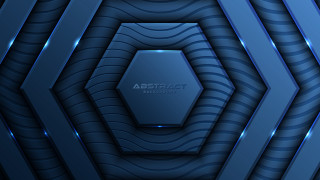 Blue abstract hexagonal metallic shiny - shiny free wallpaper