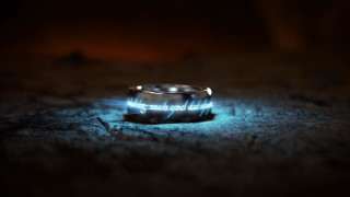 Glowing ring dark background hologram - a ring free wallpaper