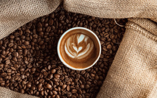 Coffee beans burlap neoplasticism food - professional free wallpaper