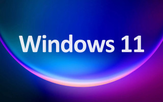 Blue purple windows11 side circular - purism free wallpaper for desktop