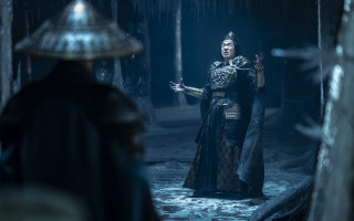 Woman black dress man suit - fang congyi free wallpaper