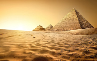 Pyramids desert sand dune sunset - the desert free wallpaper for desktop