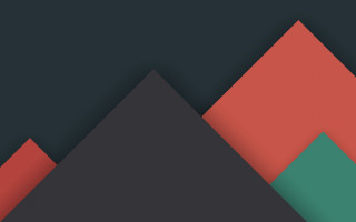 Black red mountain green triangle - free minimalism wallpaper
