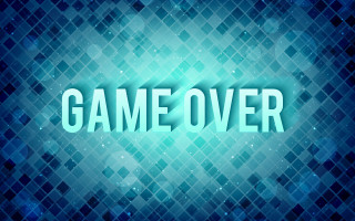 Blue game over honeycomb night - mosaic free wallpaper for desktop