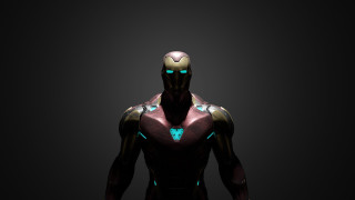 Man suit glowing eyes robot - the image free wallpaper