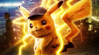 Pikachu dancing city lights neon - a neon light free wallpaper