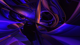Purple blue fractal raytraced generative - fractal free wallpaper