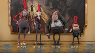 Cartoon characters painting man facial - claymation free wallpaper