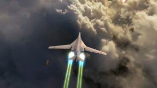 Jet clouds rocket sky sunset - two jet free wallpaper for desktop