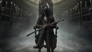 Man black suit two swords - bloodborne free wallpaper