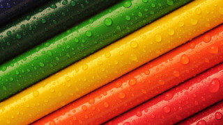 Rainbow water droplets colorful crayon - saturated free wallpaper