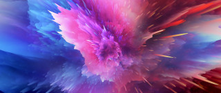 Colorful abstract flower 3d generative - c4d free wallpaper