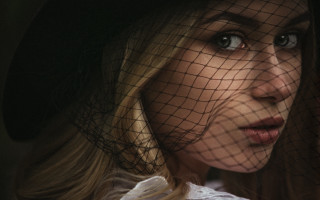 Woman veil hat fishnets fashion - a veil free wallpaper