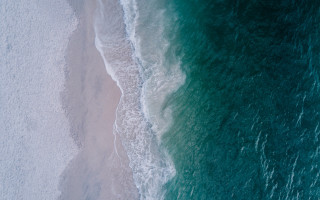 Dionisius beach surfboard ocean horizon - the background and a person free wallpaper