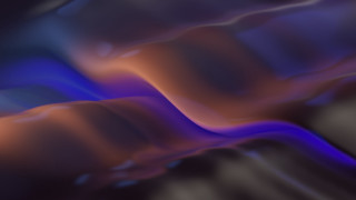 Blurry blue orange wave abstract 2 - smooth gradient free wallpaper for desktop