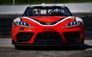 Red sports car white hood 4 - hood free wallpaper