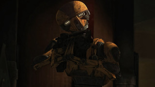 Man yellowhelmet black suit gun - a yellow helmet free wallpaper