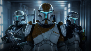 Two men costumes hallway glowing - a hallway free wallpaper