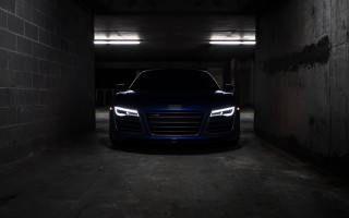 Dark car tunnel lights open - a dark tunnel free wallpaper