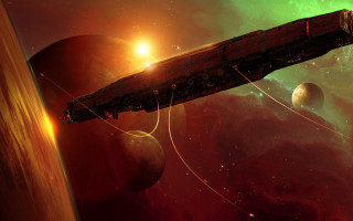 Space station outer planets sun - distant free wallpaper