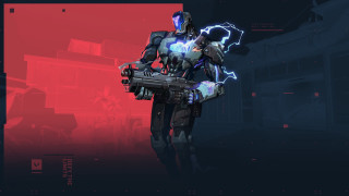 Man holding gun futuristic red - a futuristic setting free wallpaper