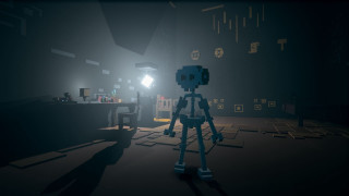 Robot light beeple vanitas lowpoly - volumetric lighting free wallpaper