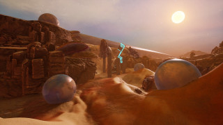 Desert rocks cross fullmoon night - bedwyr williams free wallpaper for desktop