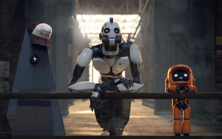 Robot warehouse antipodeans concept art - a warehouse free wallpaper