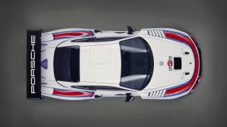 White sports car stripes rendering - pearlescent free wallpaper