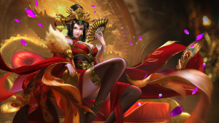 Red gold costume fan crown - a fan free wallpaper