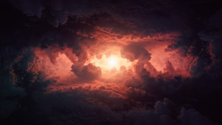 Large cloud sun volumetric lighting - volumetric lighting free wallpaper