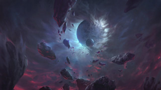 Space rocks ship bubble ocean - a large object in the sky free wallpaper