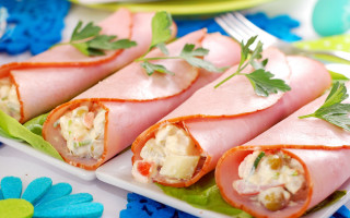 Ham cheese parsley food photography - flowery free wallpaper