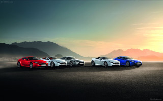 Three colored sports cars mountains - christian hilfgott brand free wallpaper