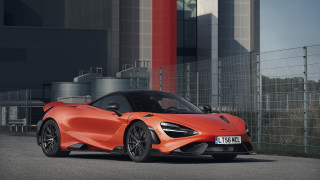 Red sports car city building - a red sign free wallpaper