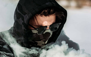Man hoodie sunglasses smoking snow - a hoodie free wallpaper